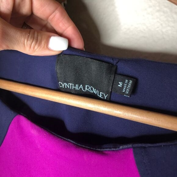 Cynthia Rowley Blue Purple Bodycon Dress Medium - Picture 5 of 6